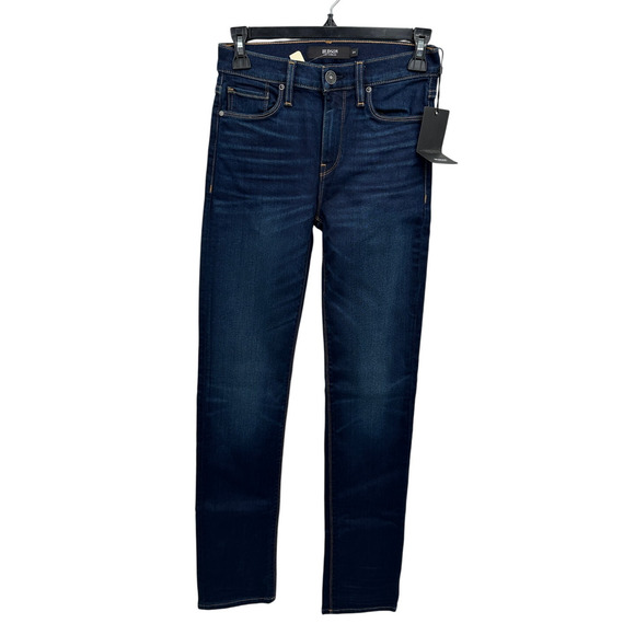 HUDSON JEANS NWT Nico Mid-Rise Straight Dark Wash Denim Jean in Requiem / 00 - Picture 6 of 14